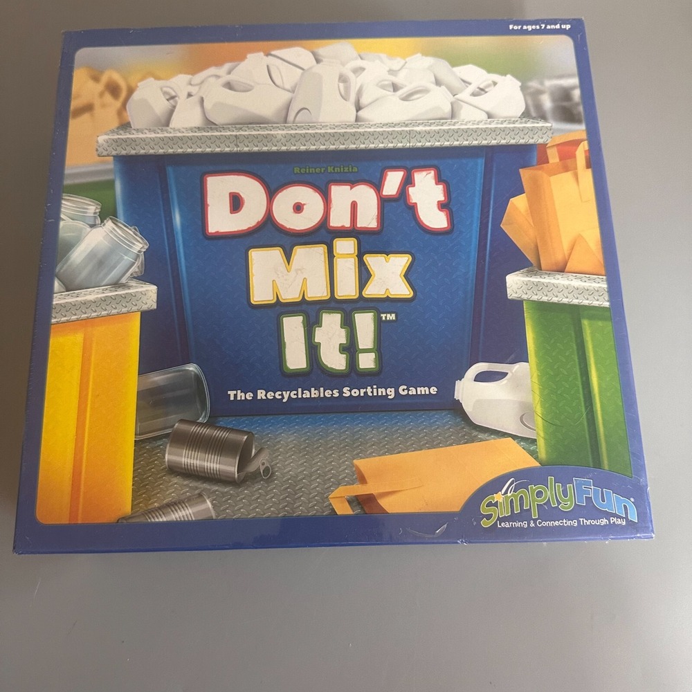 SimplyFun Don't Mix It! Recyclables Sorting Game Reiner Knizia Math Board Game